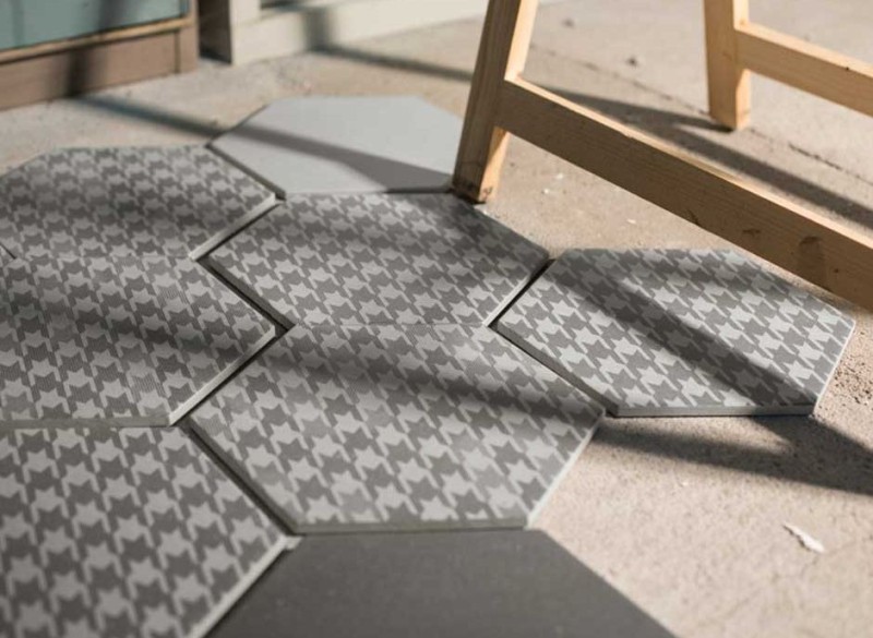 Płytka heksagonalna patchworkowa Quintessenza D'autore Tweed Grigio 26,6x23 bn 34554