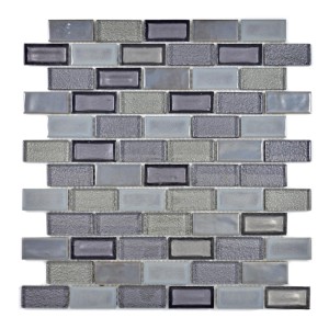Mozaika mix cegiełka mały prostokąt ciemno-szary perl Metropol MM 0622 30,0 x 30,0