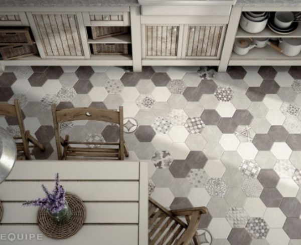 Equipe Hexatile Cement Grey 17,5x20 płytka gresowa 127753