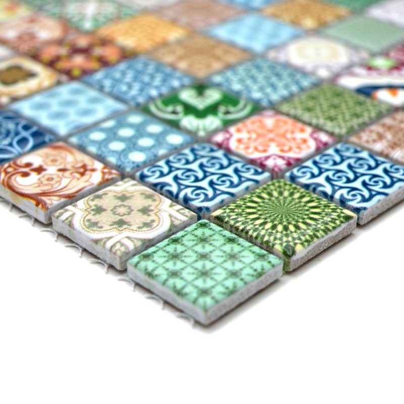 Mozaika wzorzysty kolorowy patchwork mały kwadrat Metropol MM 0539 30,0 x 30,0 102678