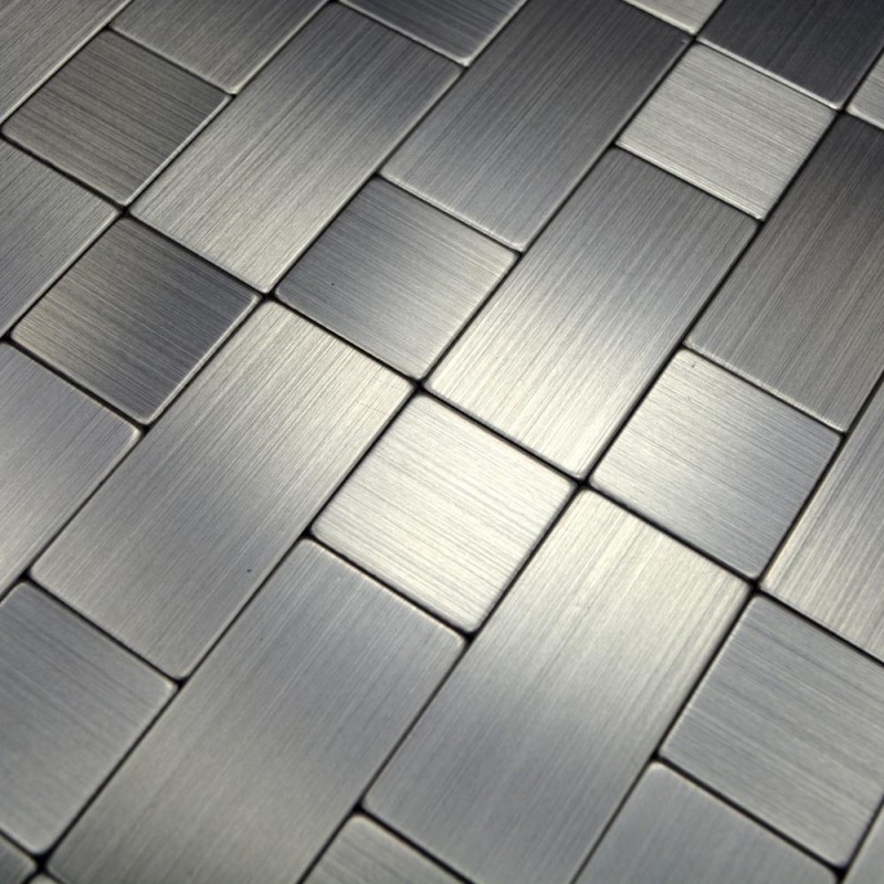 Mozaika srebrna aluminiowa mix kwadrat prostokąt Metropol MM 0113 30,5 x 30,5 103021