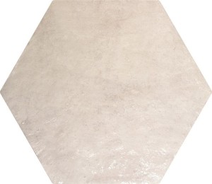 ZYX Amazonia Off White 32x36,8 płytka heksagon metalizowana