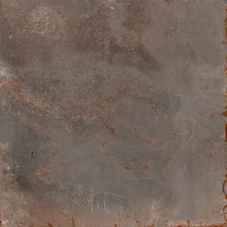 Płytki brąz przetarte ze rdzą metalizowane industrialne Sant Agostino Oxidart Iron 90x90 79324
