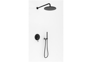 Kohlman AXEL BLACK QW210ABR30 zestaw prysznicowy z deszczownicą R30 czarny