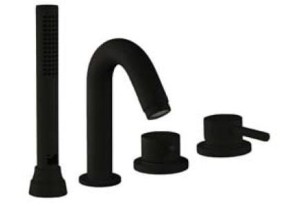 Palazzani DIGIT COLOR Black Mat 12108938 bateria wannowa 4-otworowa dwuuchwytowa czarna