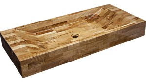 SVIS DESIGN Umywalka nablatowa dębowa 90 cm SIRIUS lakier półmatowy