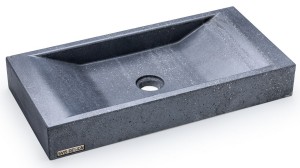 SVIS DESIGN Umywalka nablatowa betonowa SIRIUS BASIC EXPOSED szara