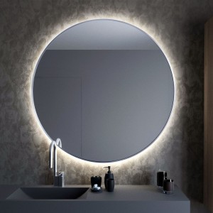 Smartwoods BRIGHT lustro 50 cm okrągłe z oświetleniem LED srebrne barwa światła neutralna