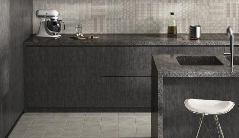 Gres podłogowy patchworkowy grafit paski Equipe Handmade Dark 20x20 22993