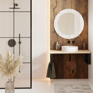 Baltica Design MALERI DOTS GLASS AND MORE lustro 100 cm okrągłe multikolor