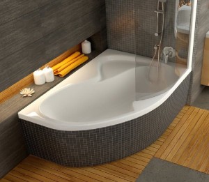 Ravak Rosa II CL21000000 wanna narożna do zabudowy 160x105 prawa biała