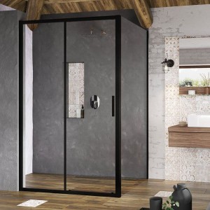 Ravak Blix Slim BLSPS-80 X9BM40300Z1 ścianka prysznicowa 80x195 czarna