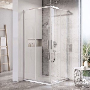 Ravak Blix Slim BLSRV2-80 X1LM40C00Z1 kabina prysznicowa 80x80x195 narożna polerowane alu