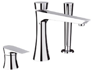 Daniel Rubinetterie Diva DV691CR bateria wannowa stojąca 3-otworowa jednouchwytowa chrom