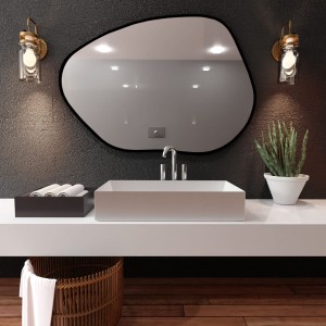 Baltica Design TINY BORDER CONTORNO I lustro 100x72 cm nieregularne czarne