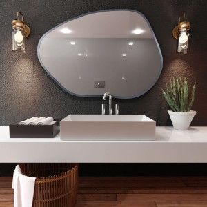 Baltica Design TINY BORDER CONTORNO I lustro 60x43 cm nieregularne srebrne