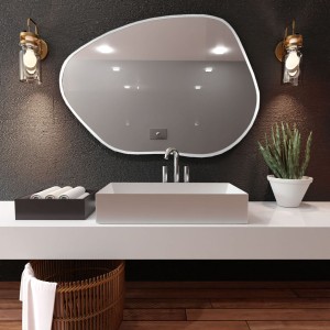 Baltica Design TINY BORDER CONTORNO I lustro 80x57 cm nieregularne białe