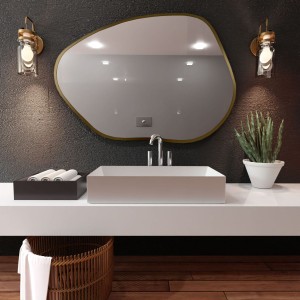 Baltica Design TINY BORDER CONTORNO I lustro 90x64 cm nieregularne złote