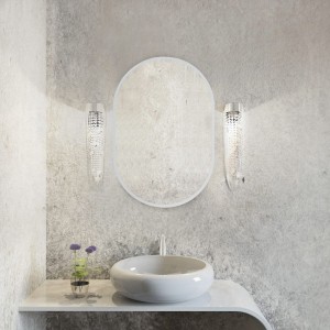 Baltica Design TINY BORDER PASTILLE lustro 95x40 cm owalne białe