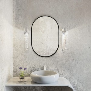 Baltica Design TINY BORDER PASTILLE lustro 95x40 cm owalne czarne