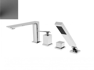 Besco Aspira BW-A4-GR grafitowa 4-otworowa bateria wannowa