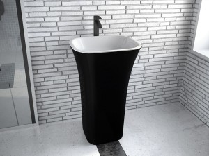 Besco Assos B/W Matt 40x50x85 #UMMC-A-WO umywalka wolnostojąca
