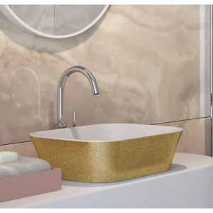 Besco Assos Glam Złota 40x50x15 #UMD-A-NBZ umywalka nablatowa