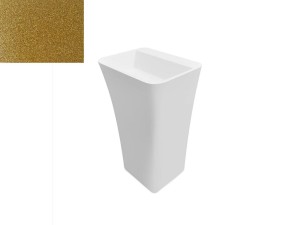 Besco Assos S-Line Glam Złota 40x50x85 #UMD-AP-WOZ umywalka wolnostojąca