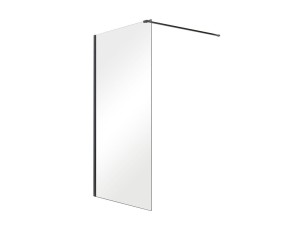 Besco Aveo Black 110x195 AVB-110-195C czarna kabina prysznicowa typu Walk-In