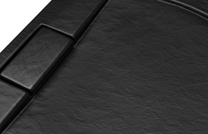 Besco Axim Ultraslim Stone Effect New 100x80 #BAX-108-PCN czarny kompozytowy prostokątny brodzik prysznicowy