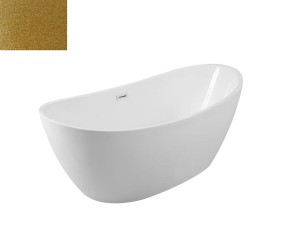 Besco Ayla Glam Złota 170x80 #WA-170-AYZG wanna wolnostojąca z grafitowym przelewem