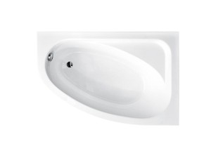Besco Cornea Comfort Prawa 140x80 #WAC-140-NP akrylowa asymetryczna wanna do zabudowy