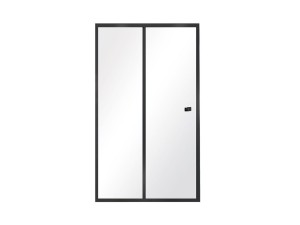 Besco Duo Slide Black 100x195 DDSB-100 czarne przesuwne drzwi do wnęki prysznicowej