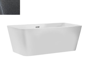 Besco Evita Glam Grafitowa 160x80 #WA-160-EGR wanna wolnostojąca z chromowanym przelewem