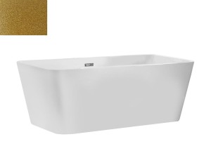 Besco Evita Glam Złota 160x80 #WA-160-EZG wanna wolnostojąca z grafitowym przelewem