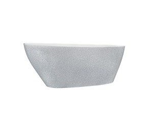 Besco Goya Glam Srebrna 160x70 #WMD-160-GS wanna wolnostojąca z chromowanym korkiem klik-klak