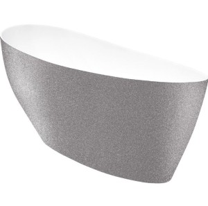 Besco Keya Glam Srebrna 165x70 #WMD-165-KS wanna wolnostojąca z chromowanym korkiem klik-klak
