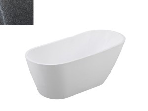 Besco Melody Glam Grafitowa 170x80 #WA-170-MGG wanna wolnostojąca z grafitowym przelewem