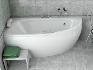 Besco Milena Premium 150x70 prawa #WAM-150-NP$ wanna narożna do zabudowy z zagłówkiem i uchwytami