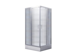 Besco Modern 90x90x165 MK-90-165-G chromowana kwadratowa kabina prysznicowa grafitowe szkło