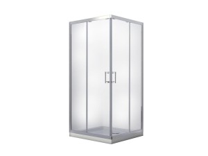 Besco Modern 90x90x185 MK-90-185-G chromowana kwadratowa kabina prysznicowa grafitowe szkło