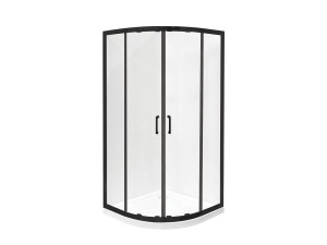 Besco Modern Black MPB-80-190-C czarna półokrągła kabina prysznicowa