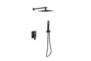 Besco Modern/Varium II BP-MVII-CZ czarny-matowy zestaw prysznicowy podtynkowy
