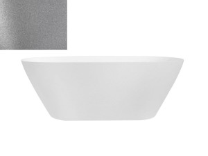 Besco Moya Glam 160x68 #WMD-160-MS srebrna wanna wolnostojąca z chromowanym korkiem klik-klak
