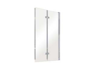 Besco Prestigio 80x150 PP-2S dwuskrzydłowy chromowany parawan nawannowy
