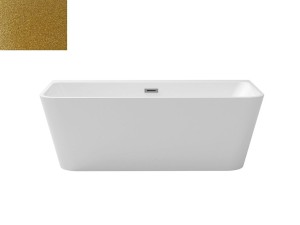 Besco Varya Glam Złota 170x80 #WA-170-VRZL wanna wolnostojąca-przyścienna z chromowanym przelewem