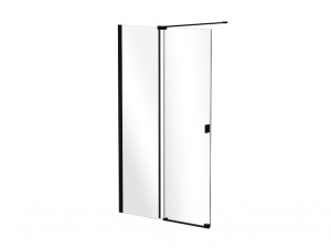 Besco Vayo Black 120x200 VYB-120-200C czarna przesuwna kabina typu Walk-In