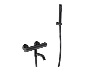 Besco Veo BW-VST-CZ czarny-mat termostatyczna bateria wannowa