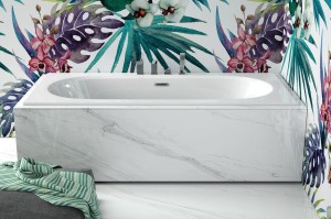 Besco Vitae Slim + 170x75 #WAV-170-SZ+ wanna do zabudowy z przelewem złotym