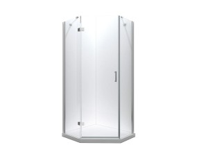 Besco Viva 90x90x195 V5P-90-195-C pięciokątna prawa chromowana kabina prysznicowa